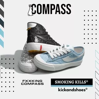 Sepatu Compass x Fxxking Rabbits - Smoking Kills / Sepatu Sneakers Fr Original BNIB