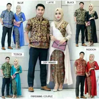 Batik Couple Pandawa long cardi long dress sarimbit batik