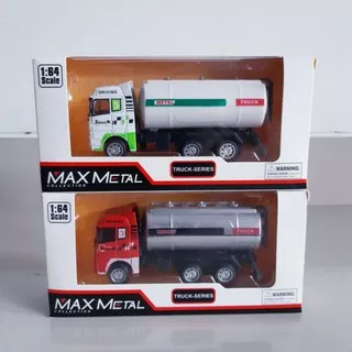 Diecast Mobil Truk Tanki Alloy Pullback - Miniatur Truck Tangki Anak Mainan