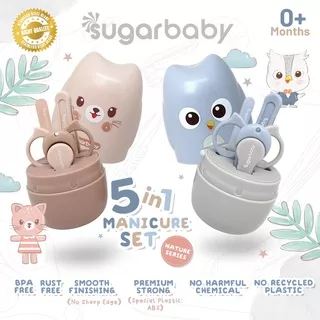 Sugar Baby 5 in 1 Manicure Set Nature Series ( Perlengkapan Manikur Bayi 5in1 )