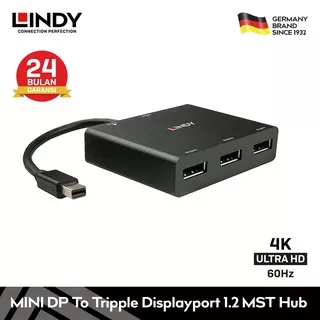 MST HUB LINDY Mini DP to DisplayPort 1 to 3 Port 4K 60hz DP 1.2