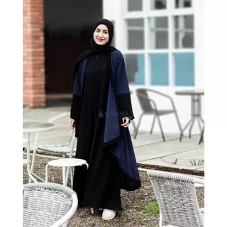 Long Outer Syari Cardigan Alia 2 Material Size M by Alsyahra Exclusive