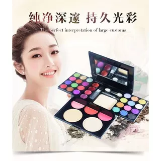 MAKE UP KIT PALETTE ADS 6568 FULL SET MAKEUP KIT ROSE - Lip Tint Bedak Cushion