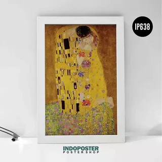 Poster Lukisan Repro The Kiss Gustav Klimt A3 45x30cm