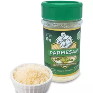 KEJU HALAL MUI Mpasi GREEN VALLEY PARMESAN CHEESE - KEJU PARMESAN BUBUK 80g / kraft / keju bayi