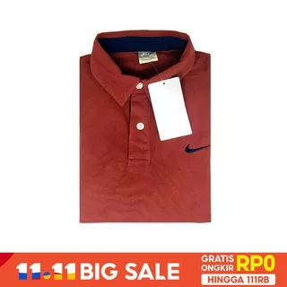 Polo Shirt Nike Maroon / Nike Kerah Merah Bata