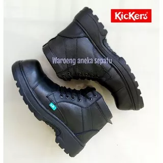 Sepatu Safety Boots Pria Kickers Semi Low Boots Pendek Kulit Asli Kerja Lapangan Proyek Terbaru