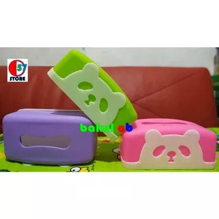 Tempat Tisu Panda / Box Tissue Panda / Beruang / Sarung Tisu / Kotak Tisu Motif Animal