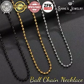Rantai Kalung Bijilada Link Ball Chain Necklace Titanium Stainless Steel anti karat hypoallergenic