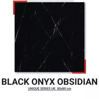 Granite tile Black Onyx Obsidian Granit 80x80 Lantai Dinding