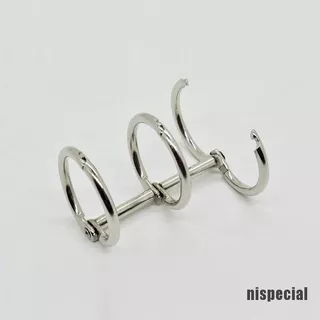 (Nis-Beauty) 2pcs Klip Binder 3 Ring Bahan Metal Untuk Buku Catatan / Album / Scrapbook