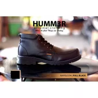 Sepatu Pria Hummer Napoleon Full Black Original Boots Kantor Sepatu HUMM3R ORIGINAL Sepatu Kantor