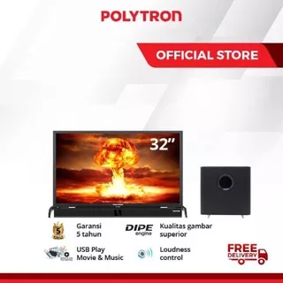 Tv Led Polytron 32 Inch Sound Bar DIGITAL TERBARU PROMO MURAH