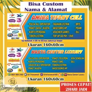 Banner Spanduk Jual Pulsa Ukuran 160x60 / Banner Konter / Spanduk konter / banner toko