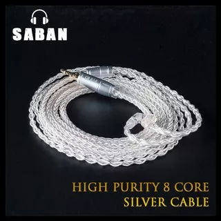 Kabel Upgrade MMCX Kabel MMCX Kbear 8 Core Silver Cable