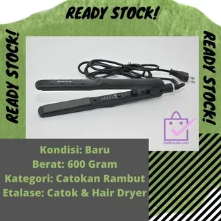 Alat Mesin Catok Catokan Rambut ONYX 5002 HITAM New Arrival Rambut lurus Keriting Bergelombang C7Q9