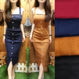 OVERALL ROK KNIT BUTTON RAJUT IMPORT
