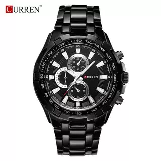 CURREN Jam Tangan Pria Original Tahan Air Bermerk Rantai Stainless Chrono Tidak Aktif 8023