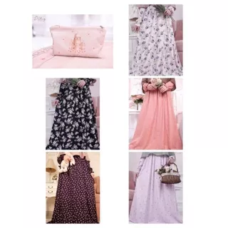nightgown / sajadah lubeena pouch by Ditsy | rosalie pink / aiyana / kelaya