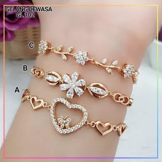 Gelang xuping gelang dewasa jurai mewah premium love terlaris lapis emas gold GL 102