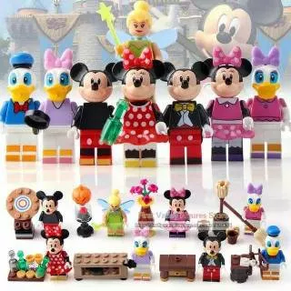 Brick Princess Friends Mickey & Minnie Mouse, Donald & Daisy Duck LELE 37005 Set (8 Box)