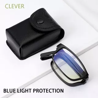 CLEVER Fashion Anti-blue Light Glasses Radiation Protection Folding Presbyopia Eyewear Foldable Reading Eyeglasses Computer Goggles Vision Care Vintage Classic Men Women Blue Light Blocking with Case/Multicolor