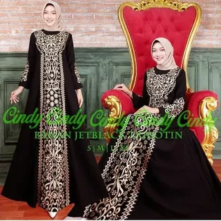 New Abaya Gamis Maxi Dress Arab Saudi Bordir Zephy Turki Umroh Dubai Turkey India Wanita Hitam