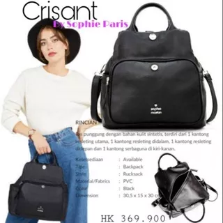 crisant tas ransel multifungsi modern dari Sophie paris