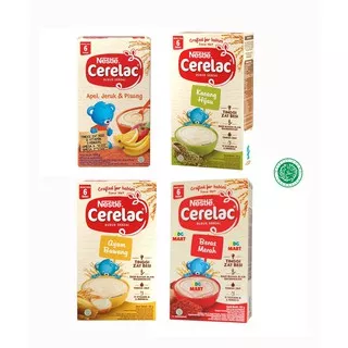 NESTLE Bubur Sereal Bayi Cerelac [120 g] - BERAS MERAH/KACANG HIJAU/AYAM BAWANG/APEL JERUK PISANG