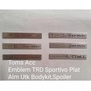 Emblem TRD Sportivo Plat Alumunium Untuk Bodykit Toyota Fortuner 2012 VRZ Rush Yaris Avanza Innova (