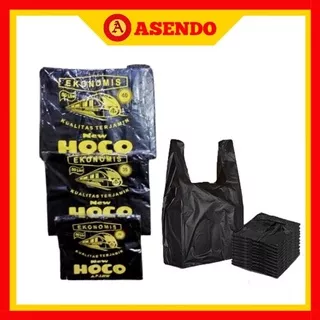 Kantong Plastik Hitam HOCO Uk 15, 17 / Kantong Kresek / HD Hitam / Kantong Asoy || ASENDO