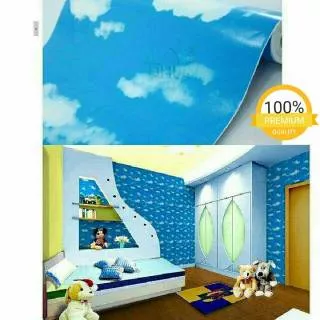 Wallpaper sticker dinding awan wallpaper murah grosir wallpaper dinding wallpaper kamar anak lucu