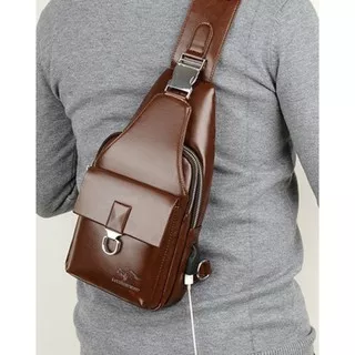 tas selempang Sling bag kangaroo USB port