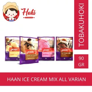 HAAN ICE CREAM MIX Es krim bubuk Haan premix ice cream mix cappucino strawberry coklat vanilla