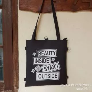 Tote bag muslimah beauty syar`i dakwah hijab