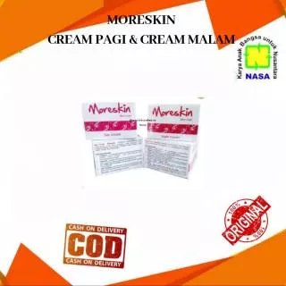 [COD]Moreskin Paket Perawatan Wajah/ Cream Pagi & Cream Malam/Cream Pencerah Wajah/ Original Nasa