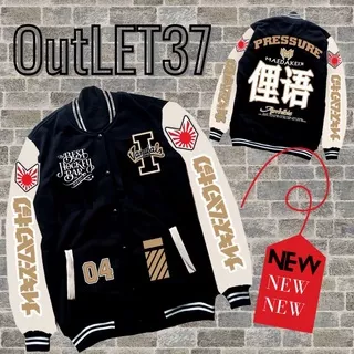 (OUTLET37) JAKET VARSITY BASEBALL PRIA WANITA BOMBER MOTIP JACKET TERBARU SIZE SAIZE M L XL VINTAGE ORIGINAL SKULLEND BASEBAAL EVERYONE BAYAR DI TEMPAT HUSTLE YOKOSUKA EVERYONE MLB NBA RACING ORIGINS  HOMERUN BAHAN TEBAL BASEBAAL VERSITY MURAH KEKINIAN