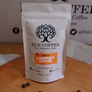 Kopi Lampung El`s Els Coffee 100 gram Robusta kemasan kertas kedap udara