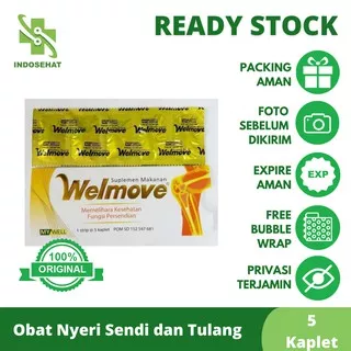 Welmove Suplemen Sendi dan Vitamin Tulang Isi 5 Kaplet Per Strip