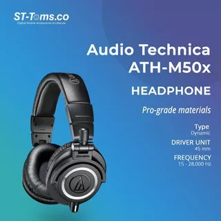 Audio Technica ATH M50X / ATH-M50X Professional Monitor Headphones - Hitam