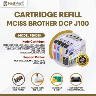 Cartridge MCISS Pendek Compatible Printer Brother J100 J105 MFC J200 J2510 J3520 J3720 Kosong