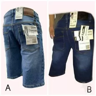 (Promo) (Termurah) Celana Jeans Pendek Slimfit Pria Remaja Dewasa Biowash Bioblitz Giordano