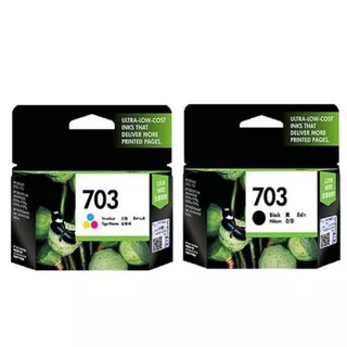 tinta cartridge HP 703 black + 703 color original for HP Deskjet D730, F735 All-in-One