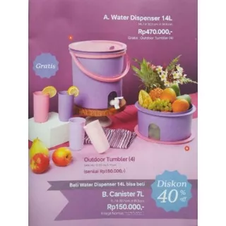 Water Dispenser Set + Canister / Paket Dispenser dan Toples Tupperware Original Termurah!