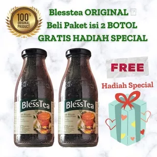 Blesstea Teh Hitam paket 2 Botol Free Gift
