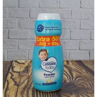 Cussons Baby Powder 50gr + 25gr Mild & Gentle Extra 50% / Bedak Bayi Cussons/Bedak Bayi Murah PROMO!