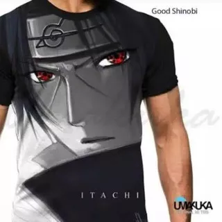 KAOS TSHIRT COWO PRIA UMAKUKA 3D NARUTO ITACHI GOOD SHINOBI