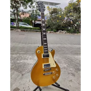 GITAR ELEKTRIK GIBSON LES PAUL CUSTOM WARNA GOLD