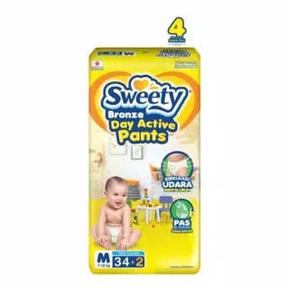 PAMPERS SWEETY BRONZE PANTS M34+2 / SWEETY BRONZE M GROSIR MURAH