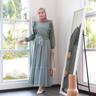 Gamis Lovely Maxi Dress Muslim Wanita Termurah